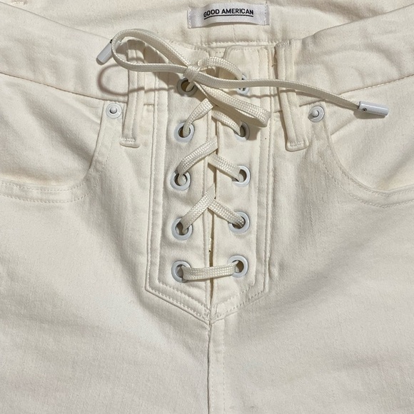 Good American White Ankle Crop Jeans - Picture 2 of 9